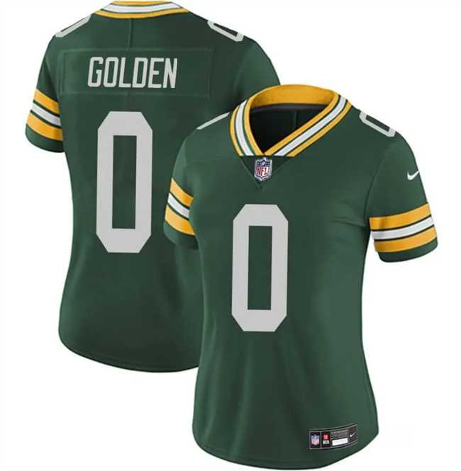 Women%27s Green Bay Packers #0 Matthew Golden Green 2025 Draft Vapor Untouchable Limited Stitched Jersey Dzhi->buffalo bills->NFL Jersey