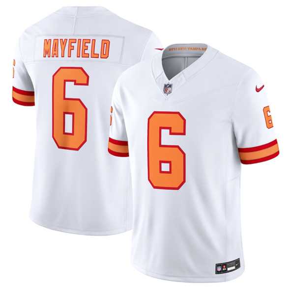 Men & Women & Youth Tampa Bay Buccaneers #6 Baker Mayfield White 2025 F.U.S.E. Vapor Limited Stitched Jersey->tampa bay buccaneers->NFL Jersey
