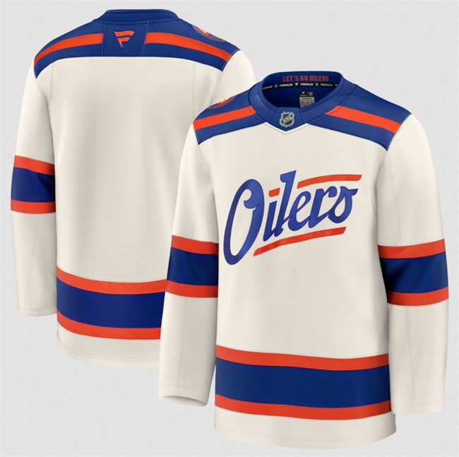 Mens Edmonton Oilers Blank Light Beige Alternate Stitched Jersey Dzhi->edmonton oilers->NHL Jersey
