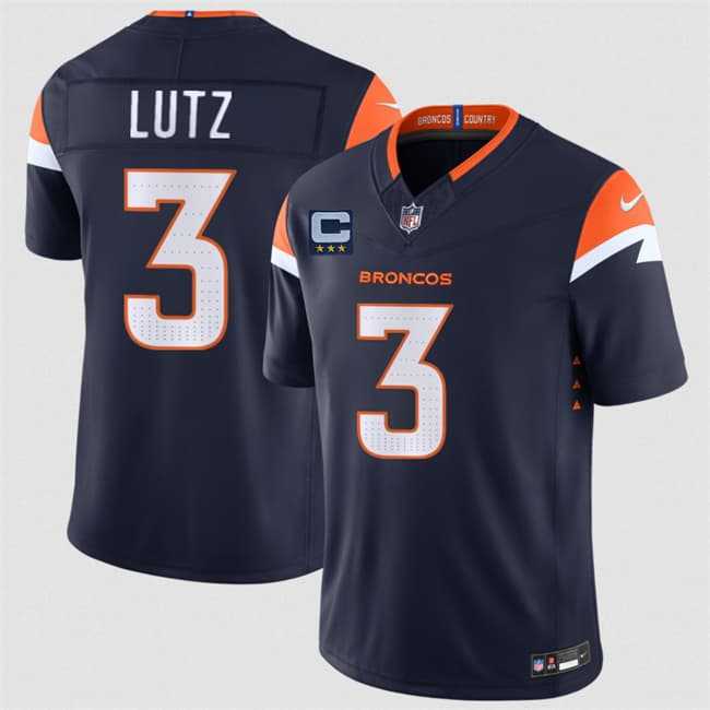 Men%27s Denver Broncos #3 Wil Lutz Navy 2026 F.U.S.E. With 3-Star C Patch Vapor Limited Stitched Jersey->dallas cowboys->NFL Jersey