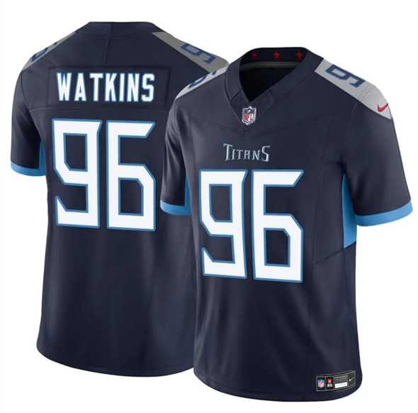 Men & Women & Youth Tennessee Titans #96 Carlos Watkins Navy 2025 F.U.S.E. Vapor Limited Stitched Jersey->washington commanders->NFL Jersey