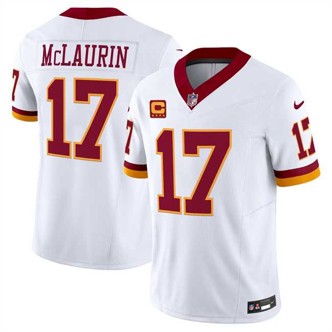 Men & Women & Youth Washington Commanders #17 Terry McLaurin White 2025 F.U.S.E. With 4-star C Patch Throwback Vapor Limited Stitched Jersey->washington commanders->NFL Jersey