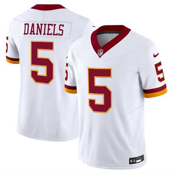 Men & Women & Youth Washington Commanders #5 Jayden Daniels White 2025 F.U.S.E. Throwback Vapor Limited Stitched Jersey->washington commanders->NFL Jersey