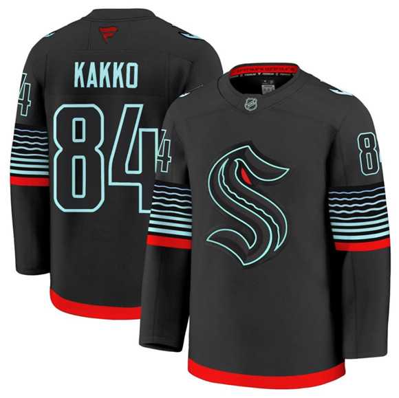 Men%27s Seattle Kraken #84 Kaapo Kakko Black Alternate Stitched Jersey Dzhi->toronto maple leafs->NHL Jersey
