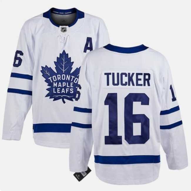 Men%27s Toronto Maple Leafs #16 Darcy Tucker White With A Patch Stitched Jersey Dzhi->buffalo bills->NFL Jersey