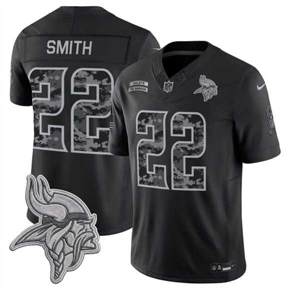 Men%27s Minnesota Vikings #22 Harrison Smith Black 2026 F.U.S.E. Salute to Service Limited Stitched Jersey->minnesota vikings->NFL Jersey