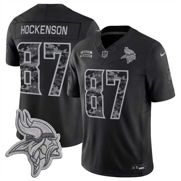 Men%27s Minnesota Vikings #87 T.J. Hockenson Black 2026 F.U.S.E. Salute to Service Limited Stitched Jersey->new york giants->NFL Jersey