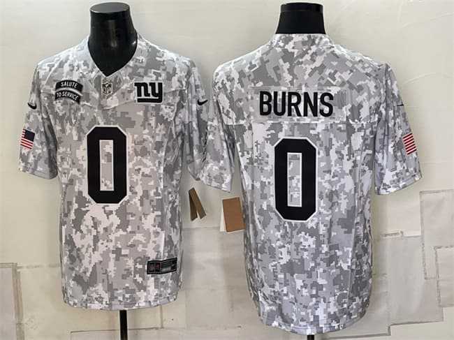Mens New York Giants #0 Brian Burns 2024 F.U.S.E. Arctic Camo Salute to Service Limited Stitched Jersey Dzhi->new york giants->NFL Jersey
