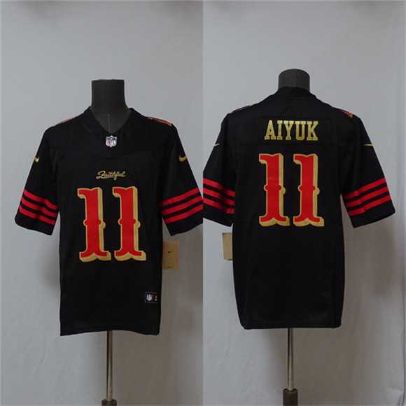 Men%27s San Francisco 49ers #11 Brandon Aiyuk Black 2025 F.U.S.E. %27Rivalries%27 Vapor Limited Stitched Jersey->san francisco 49ers->NFL Jersey