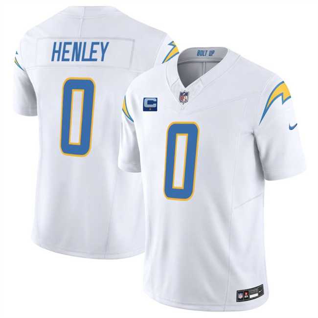Mens Los Angeles Chargers #0 Daiyan Henley White 2025 F.U.S.E With 1-Star C Patch Vapor Limited Stitched Jersey Dzhi->los angeles chargers->NFL Jersey