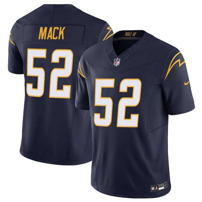 Mens Los Angeles Chargers #52 Khalil Mack Navy 2025 F.U.S.E Vapor Limited Stitched Jersey Dzhi->los angeles chargers->NFL Jersey