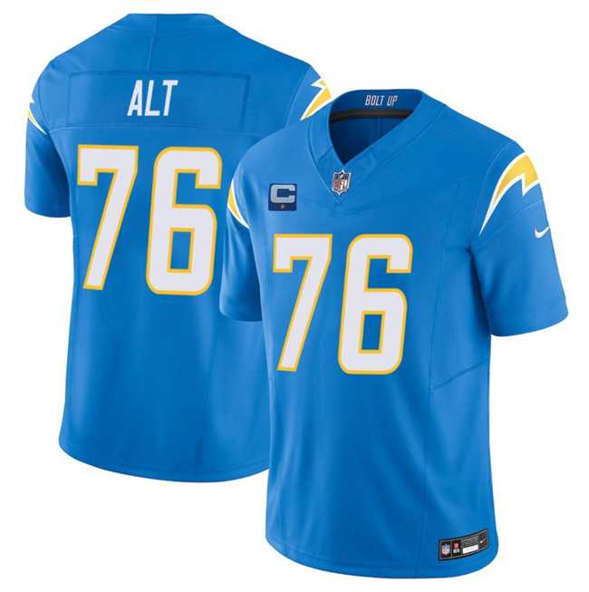 Mens Los Angeles Chargers #76 Joe Alt Blue 2025 F.U.S.E With 1-Star C Patch Vapor Limited Stitched Jersey Dzhi->los angeles chargers->NFL Jersey
