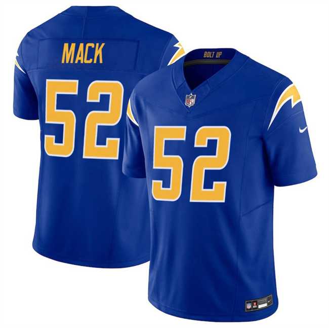 Mens Los Angeles Chargers #52 Khalil Mack Royal 2025 F.U.S.E Vapor Limited Stitched Jersey Dzhi->los angeles chargers->NFL Jersey