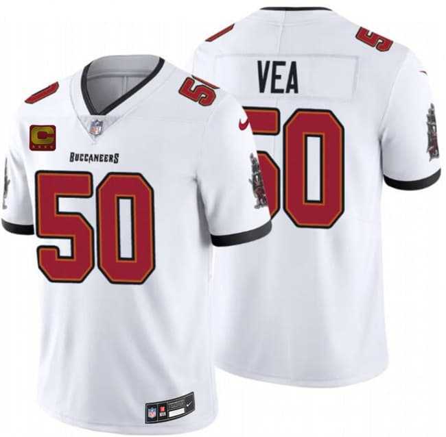 Men%27s Tampa Bay Buccaneers #50 Vita Vea White 2026 With 4-Star C Patch Vapor Limited Stitched Jersey->tampa bay buccaneers->NFL Jersey