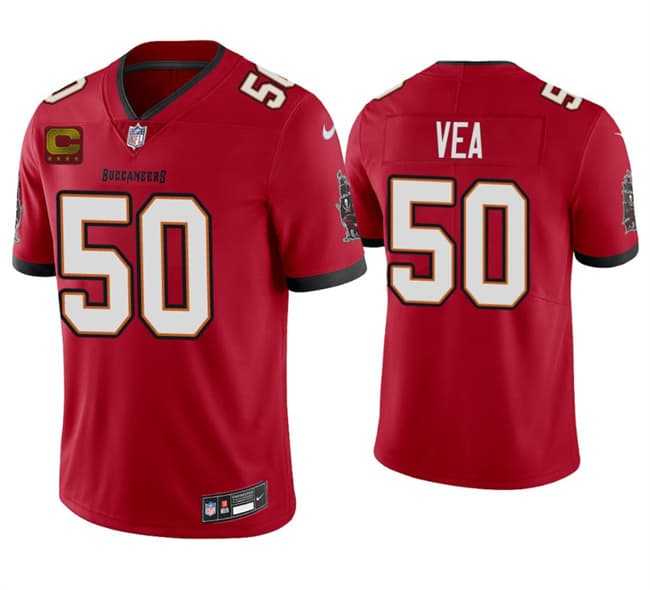 Men%27s Tampa Bay Buccaneers #50 Vita Vea Red 2026 With 4-Star C Patch Vapor Limited Stitched Jersey->tampa bay buccaneers->NFL Jersey
