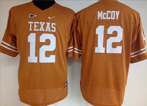 Mens Texas Longhorns 12 Colt McCoy Orange Nike College Jersey->texas longhorns->NCAA Jersey