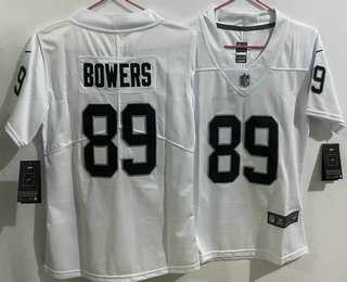 Women%27s Las Vegas Raiders #89 Brock Bowers Limited White Vapor Jersey->las vegas raiders->NFL Jersey