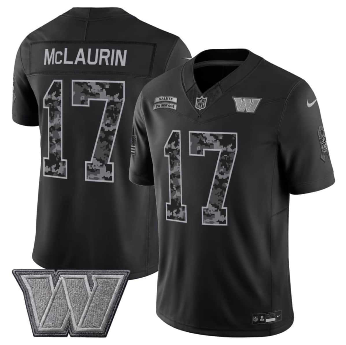Mens Washington Commanders #17 Terry McLaurin Black F.U.S.E. 2026 Salute to Service Limited Stitched Jersey->washington commanders->NFL Jersey