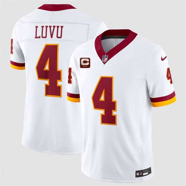 Mens Washington Commanders #4 Frankie Luvu White 2026 F.U.S.E. With 2-Star C Patch Vapor Limited Stitched Jersey->washington commanders->NFL Jersey