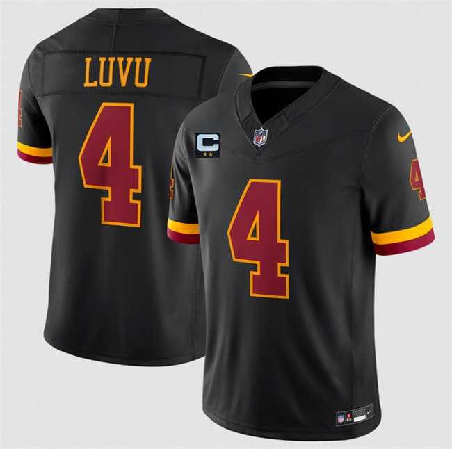 Mens Washington Commanders #4 Frankie Luvu Black 2026 F.U.S.E. With 2-Star C Patch Vapor Limited Stitched Jersey->washington commanders->NFL Jersey