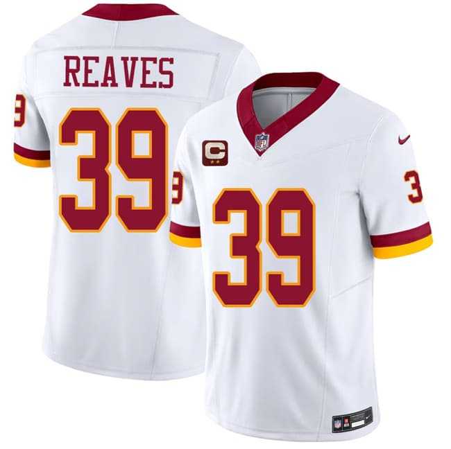 Mens Washington Commanders #39 Jeremy Reaves White 2026 F.U.S.E. With 2-Star C Patch Vapor Limited Stitched Jersey->washington commanders->NFL Jersey