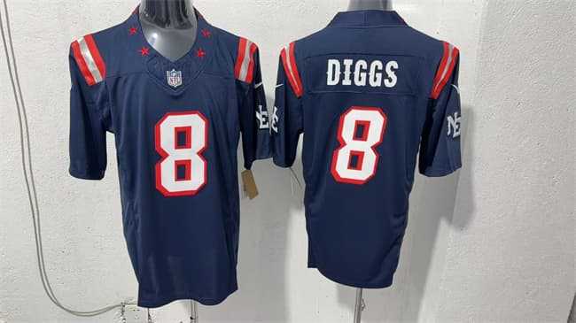 Men%27s New England Patriots #8 Stefon Diggs Navy F.U.S.E. Vapor Limited Football Stitched Jersey->new england patriots->NFL Jersey