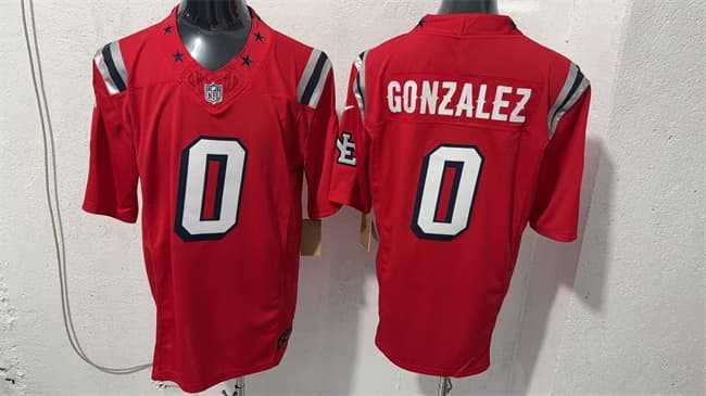 Men%27s New England Patriots #0 Christian Gonzalez Red F.U.S.E. Vapor Limited Football Stitched Jersey->washington commanders->NFL Jersey