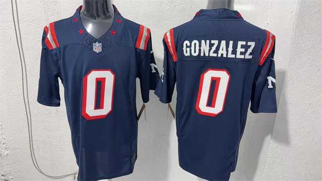 Men%27s New England Patriots #0 Christian Gonzalez Navy F.U.S.E. Vapor Limited Football Stitched Jersey->washington commanders->NFL Jersey