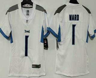 Women%27s Tennessee Titans #1 Cameron Ward Limited White Vapor Jersey->tennessee titans->NFL Jersey