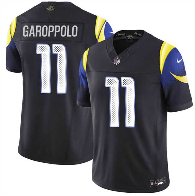 Mens Los Angeles Rams #11 Jimmy Garoppolo midnight blue 2025 F.U.S.E. Rivalries Vapor Limited Stitched Jersey->los angeles rams->NFL Jersey