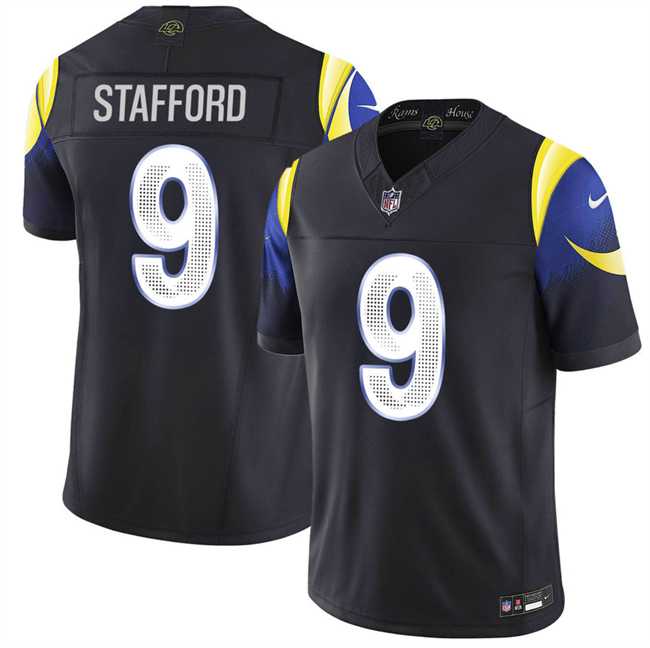 Mens Los Angeles Rams #9 Matthew Stafford midnight blue 2025 F.U.S.E. Rivalries Vapor Limited Stitched Jersey->los angeles rams->NFL Jersey