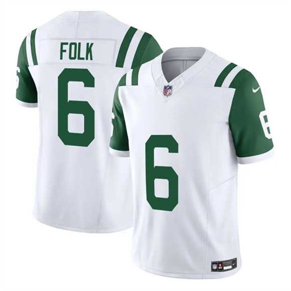 Men%27s New York Jets #6 Nick Folk White 2025 F.U.S.E. Classic Alternate Vapor Untouchable Limited Stitched Jersey->san francisco 49ers->NFL Jersey