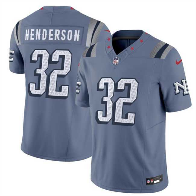 Men%27s New England Patriots #32 TreVeyon Henderson 2025 F.U.S.E. %27Rivalries%27 Vapor Limited Stitched Jersey Dzhi->new england patriots->NFL Jersey