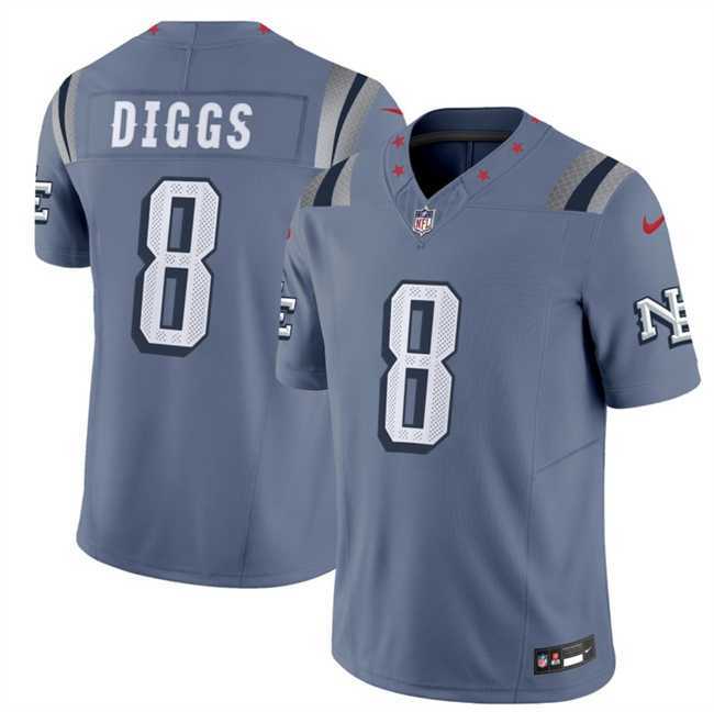 Men%27s New England Patriots #8 Stefon Diggs 2025 F.U.S.E. %27Rivalries%27 Vapor Limited Stitched Jersey Dzhi->new england patriots->NFL Jersey