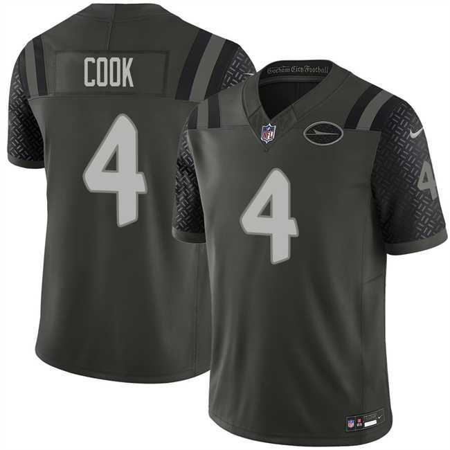 Men%27s New York Jets #4 Brady Cook Black 2025 F.U.S.E. %27Rivalries%27 Vapor Limited Stitched Jersey Dzhi->new york giants->NFL Jersey