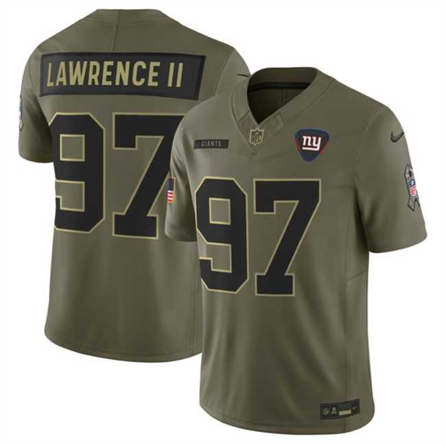 Mens New York Giants #97 Dexter Lawrence II Olive 2025 F.U.S.E. Salute to Service Limited Stitched Jersey Dyin->new york giants->NFL Jersey