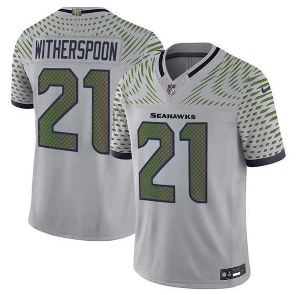 Men%27s Seattle Seahawks #21 Devon Witherspoon Gray 2025 F.U.S.E. %27Rivalries%27 Vapor Limited Stitched Jersey Dzhi->tampa bay buccaneers->NFL Jersey