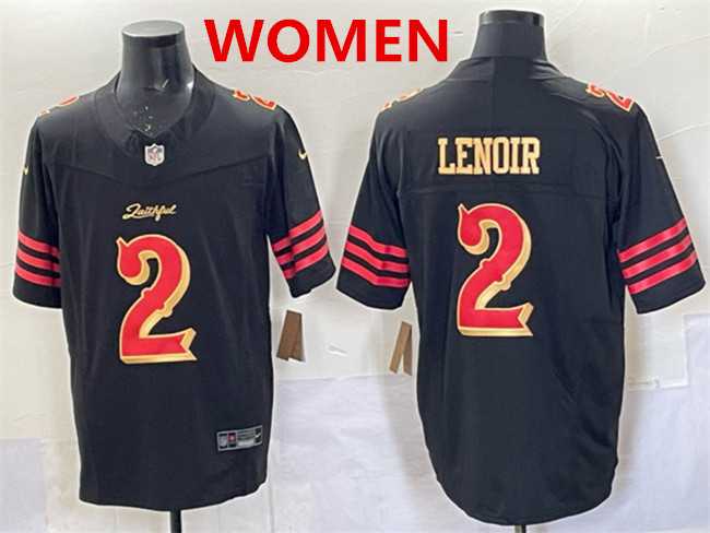 Women%27s San Francisco 49ers #2 Deommodore Lenoir Black 2025 F.U.S.E. %27Rivalries%27 Vapor Limited Stitched Jersey Dzhi->green bay packers->NFL Jersey