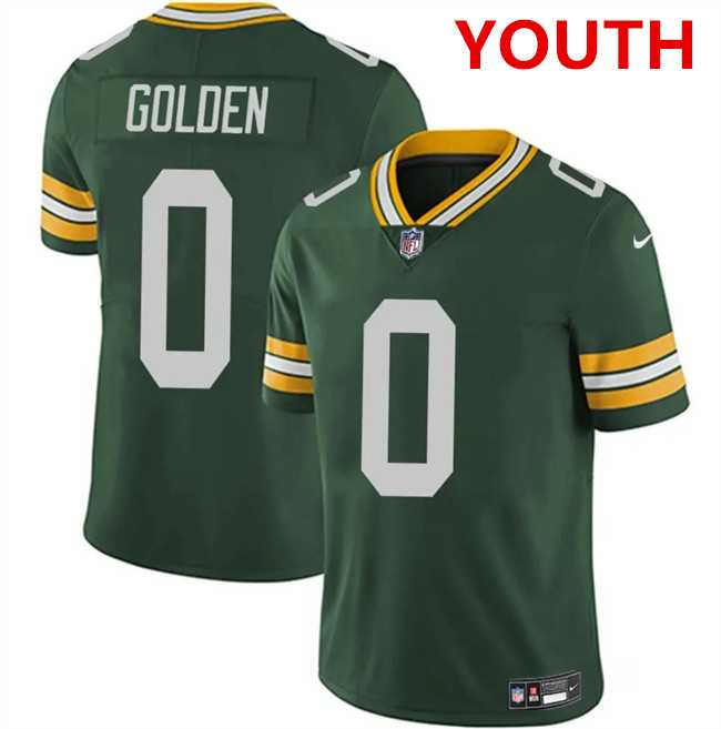 Youth Green Bay Packers #0 matthew golden green 2025 Vapor Untouchable Limited Stitched Jersey Dzhi->nba shorts->NBA Jersey