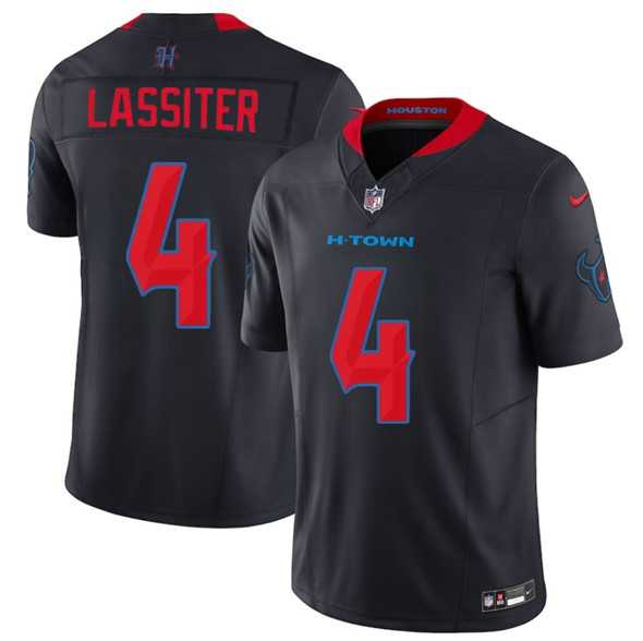 Men & Women & Youth Houston Texans #4 Kamari Lassiter Navy 2nd Alternate 2025 F.U.S.E. Vapor Limited Stitched Jersey->houston texans->NFL Jersey