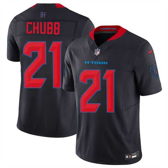 Men & Women & Youth Houston Texans #21 Nick Chubb Navy 2nd Alternate 2025 F.U.S.E. Vapor Limited Stitched Jersey->houston texans->NFL Jersey
