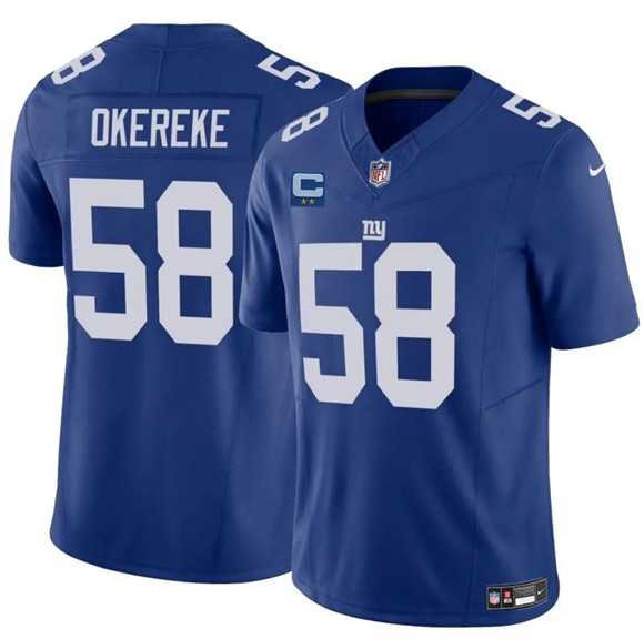 Mens New York Giants #58 Bobby Okereke Blue 2025 F.U.S.E. With 2-Star C Patch Vapor Untouchable Limited Stitched Jersey Dzhi->new york giants->NFL Jersey