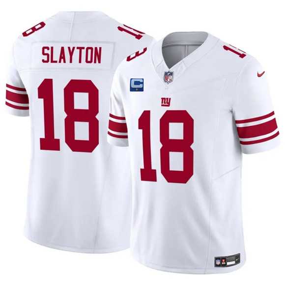 Mens New York Giants #18 Darius Slayton White 2025 F.U.S.E. With 1-Star C Patch Vapor Untouchable Limited Stitched Jersey Dzhi->new york giants->NFL Jersey
