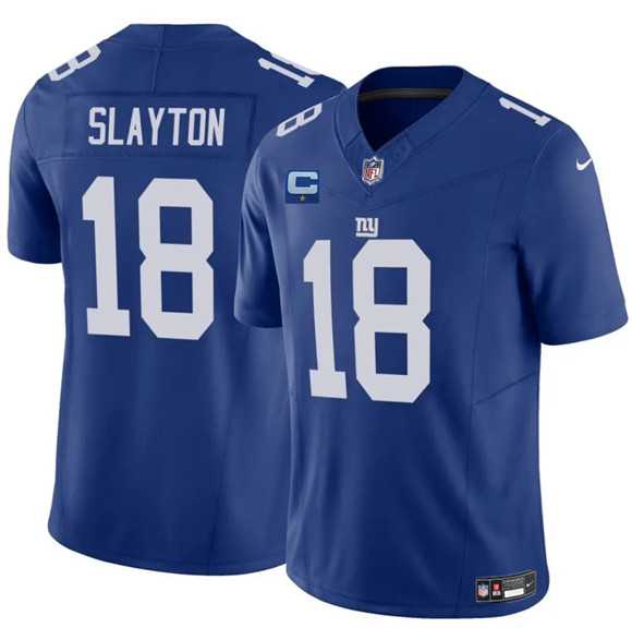 Mens New York Giants #18 Darius Slayton Blue 2025 F.U.S.E. With 1-Star C Patch Vapor Untouchable Limited Stitched Jersey Dzhi->new york giants->NFL Jersey