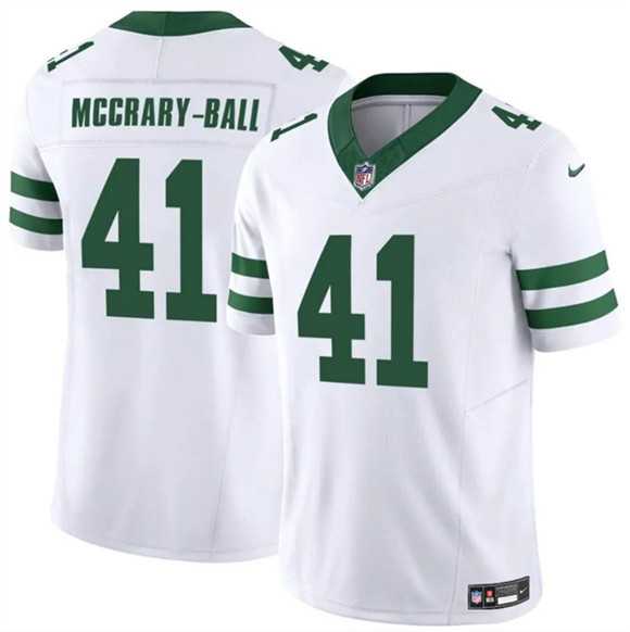 Men%27s New York Jets #41 Marcelino McCrary-Ball White 2025 F.U.S.E. Vapor Untouchable Limited Stitched Jersey Dzhi->new york jets->NFL Jersey