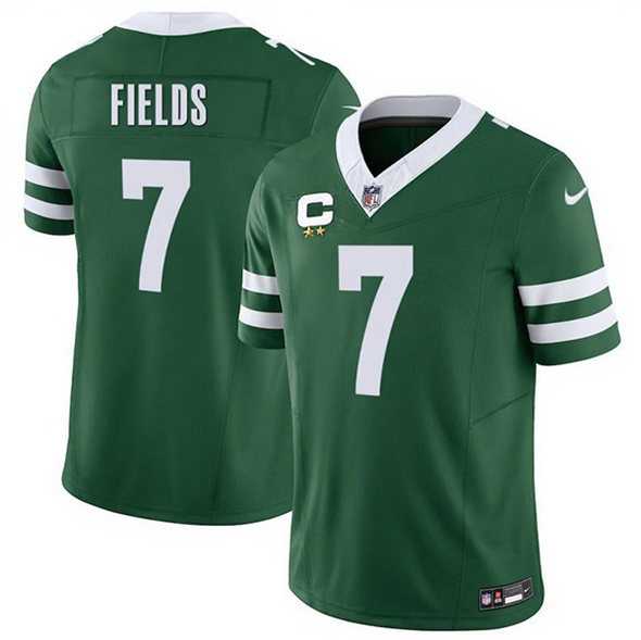 Men%27s New York Jets #7 Justin Fields Green 2025 F.U.S.E. With 2-Star C Patch Vapor Untouchable Limited Stitched Jersey Dzhi->new york giants->NFL Jersey