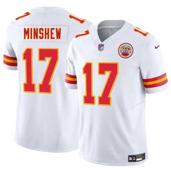 Men & Women & Youth Kansas City Chiefs #17 Gardner Minshew White 2025 F.U.S.E. Vapor Untouchable Limited Stitched Jersey->los angeles chargers->NFL Jersey