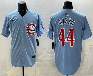 Men%27s Chicago Cubs #44 Anthony Rizzo Baby Blue Limited Jersey->arizona diamondbacks->MLB Jersey