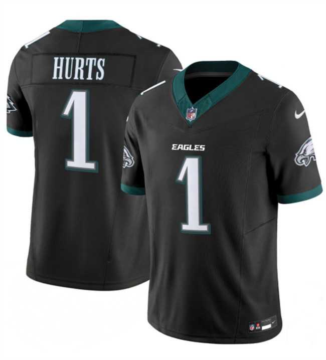 Men%27s Philadelphia Eagles #1 Jalen Hurts Black 2024 New F.U.S.E. Vapor Untouchable Limited Stitched Jersey Dzhi->new york jets->NFL Jersey