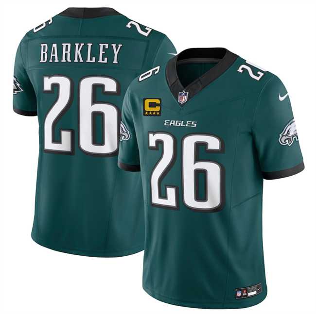 Men%27s Philadelphia Eagles #26 Saquon Barkley Green 2025 F.U.S.E. With 4-Star C Patch Vapor Untouchable Limited Stitched Jersey Dzhi->philadelphia eagles->NFL Jersey